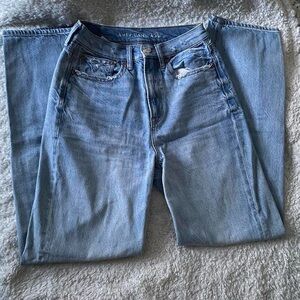 American Eagle Outfitters Light Wash Straight Leg Jeans